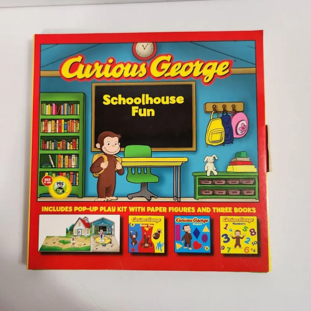 Curios George Schoolhouse Fun (Book And Play Set) Paperback-2012
